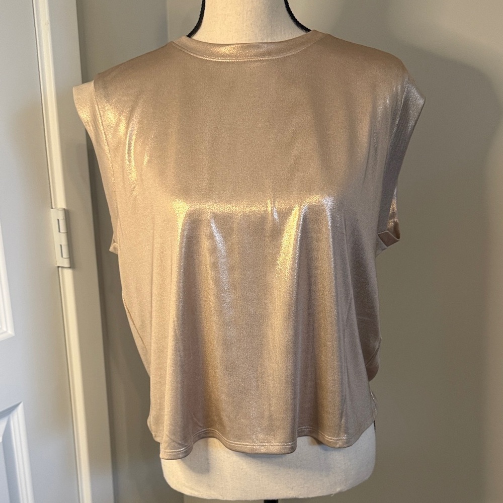Bailey 44 Metallic Champagne Sleeveless Tank
